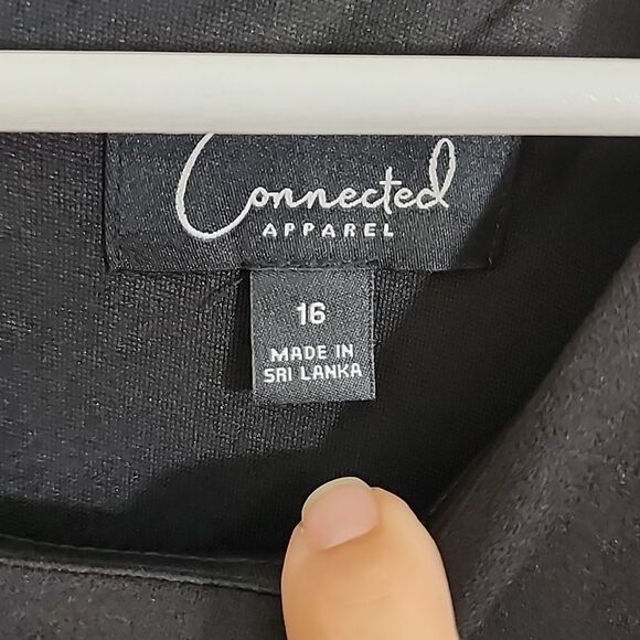 Connected Apparel womwn's black and white mature wear dress plus size 16 NWT - Picture 2 of 11